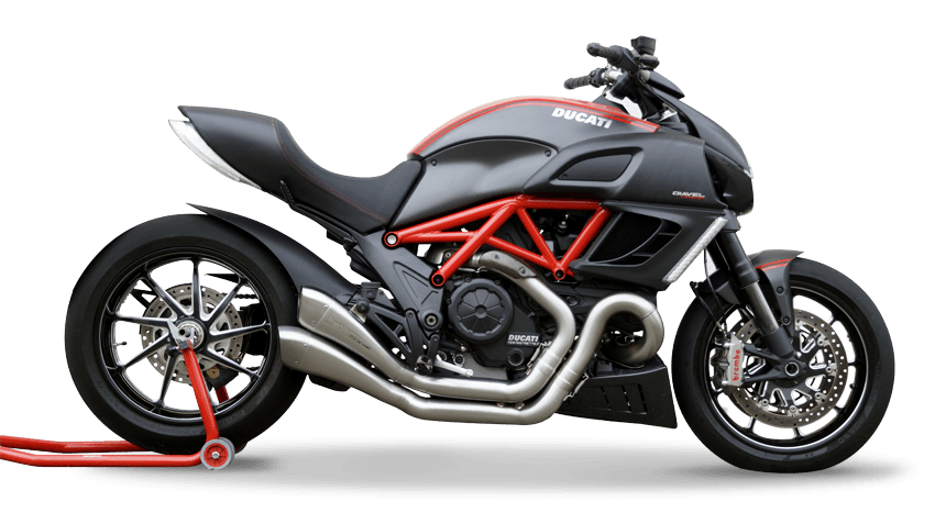 HP Corse Dual Hydroform Race Slip-On Exhaust for Ducati Diavel 1260 - My Superbike Store