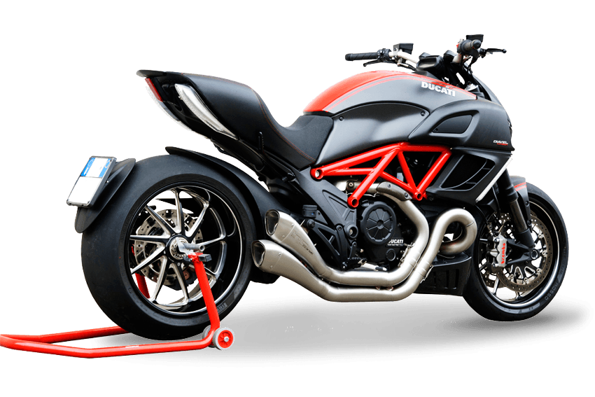 HP Corse Dual Hydroform Race Slip-On Exhaust for Ducati Diavel 1260 - My Superbike Store