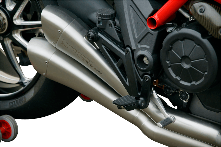 HP Corse Dual Hydroform Race Slip-On Exhaust for Ducati Diavel 1260 - My Superbike Store