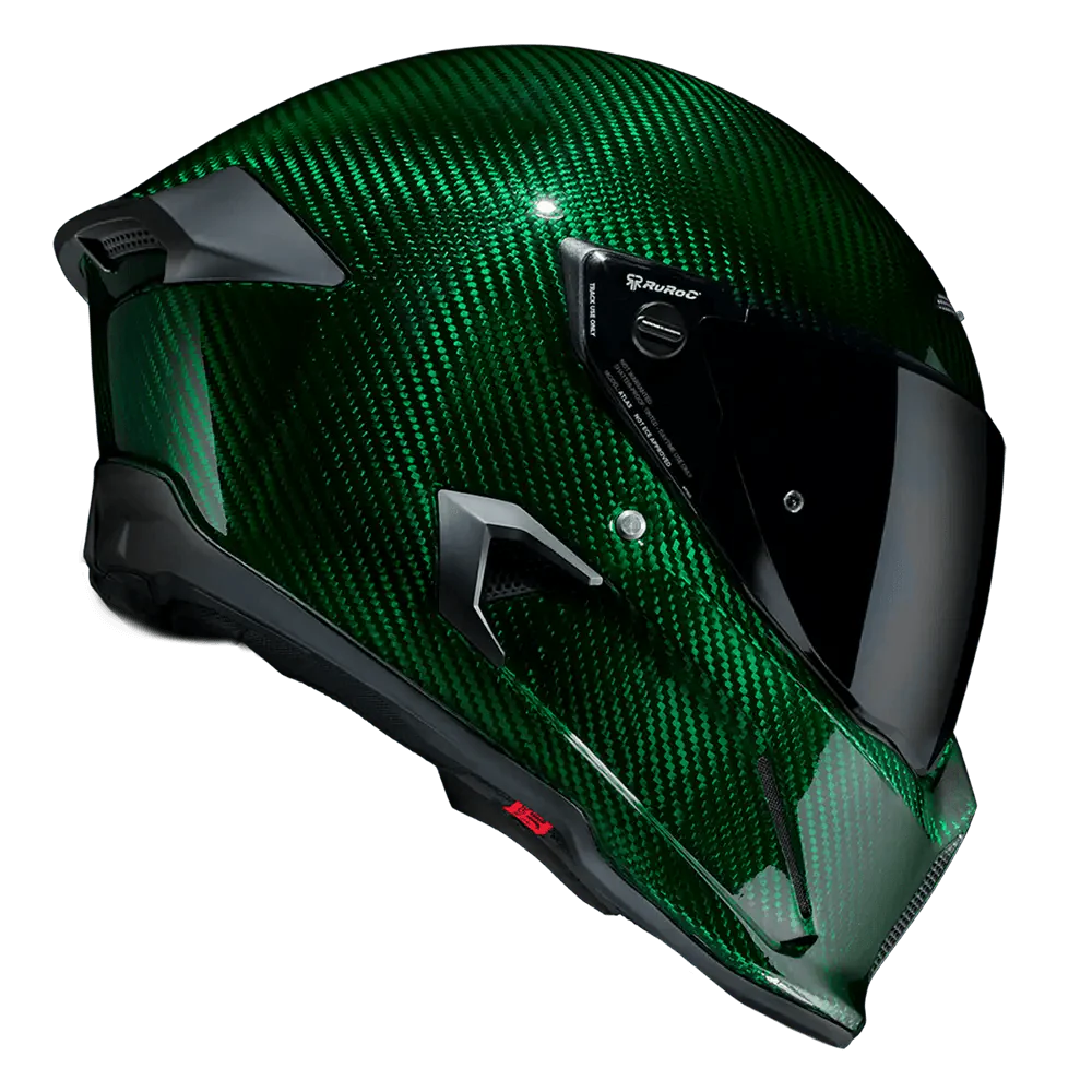 Ruroc Atlas 4.0 Carbon Helmet - Emerald Carbon - My Superbike Store