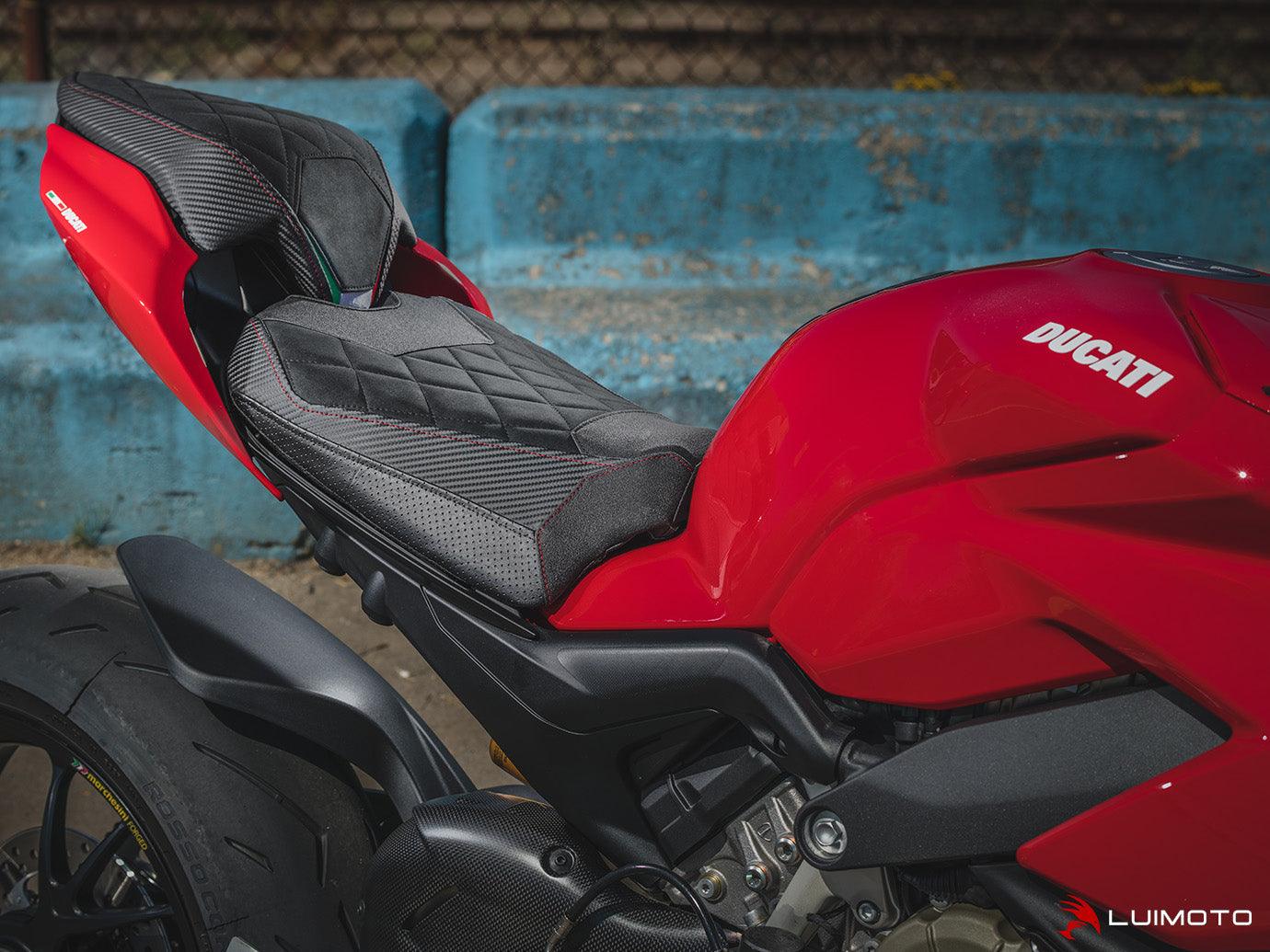 Luimoto Diamond Grezzo Passenger Seat Cover for Ducati Streetfighter V4 - My Superbike Store