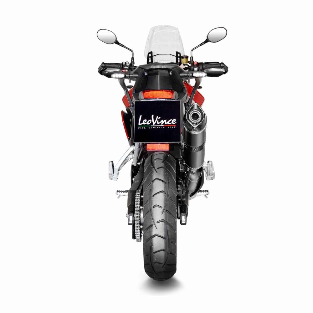 [SALE] Leo Vince Black Stainless Steel Slip-On Exhaust for Triumph Tiger 900 2020-22 - My Superbike Store