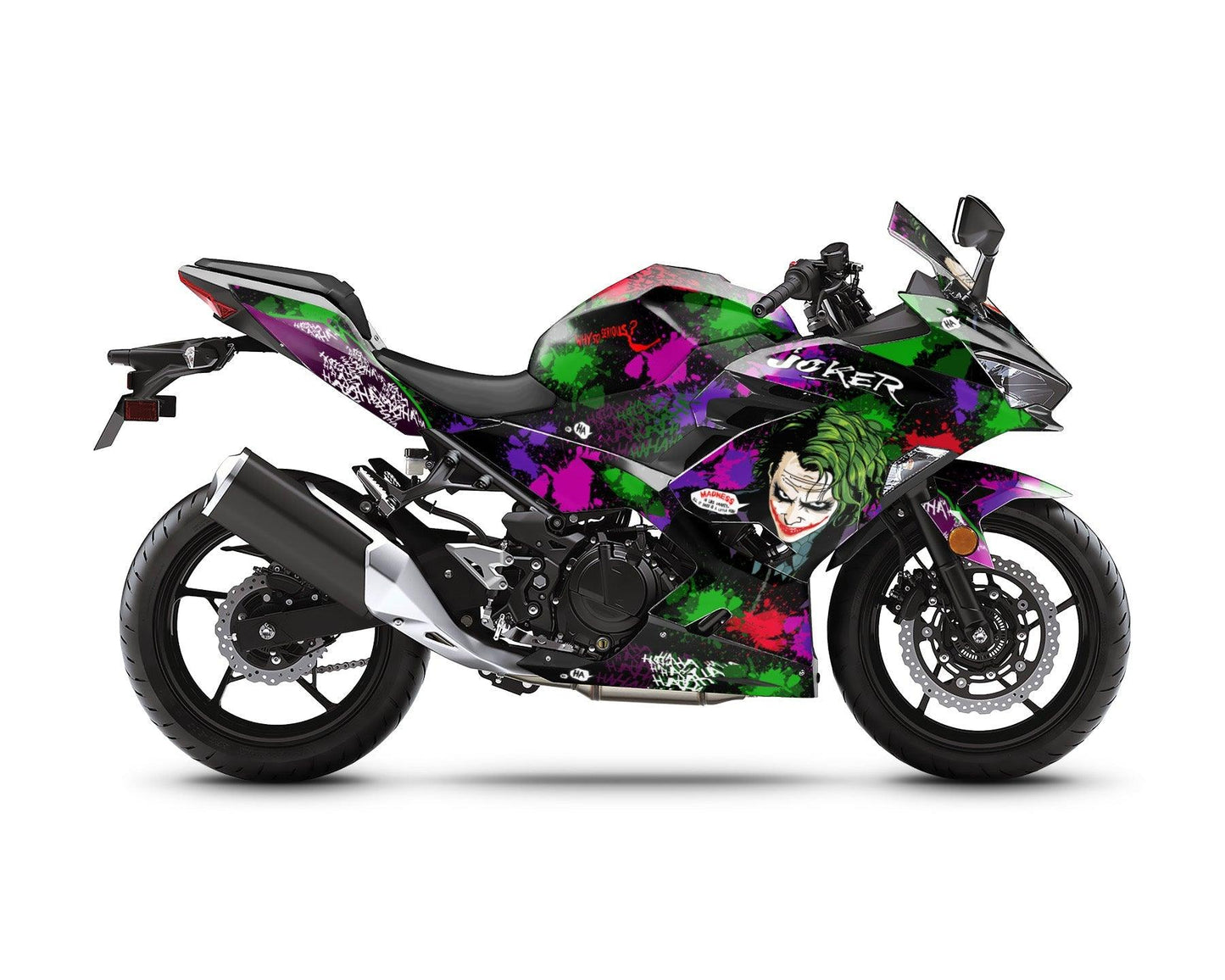 Spinning Stickers Joker Graphics Kit For Kawasaki Ninja 400 2018-22 - My Superbike Store