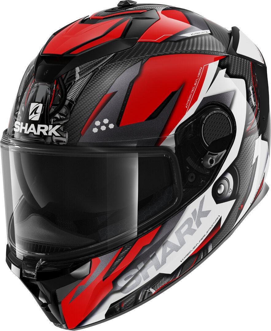 Shark Spartan GT Carbon Urikan Helmet - Red/White - My Superbike Store