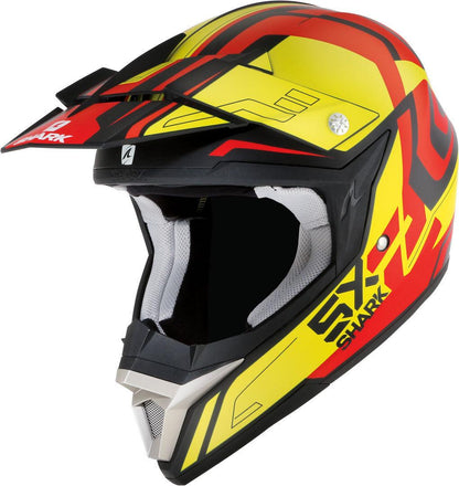 [SALE] Shark Sx2 Bhauw Mat Helmet - Black/Yellow/Red - My Superbike Store