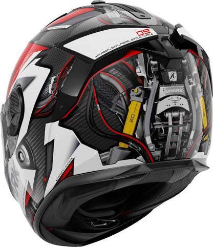 Shark Spartan GT Carbon Urikan Helmet - Red/White - My Superbike Store