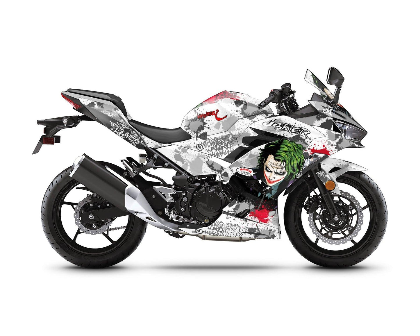 Spinning Stickers Joker Graphics Kit For Kawasaki Ninja 400 2018-22 - My Superbike Store