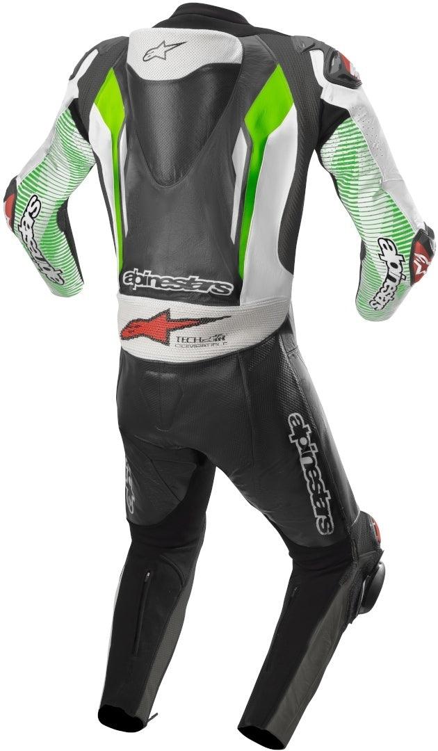 Alpinestars Racing Absolute Tech-Air One Piece Perforated Leather Suit - Black/White/Green - My Superbike Store