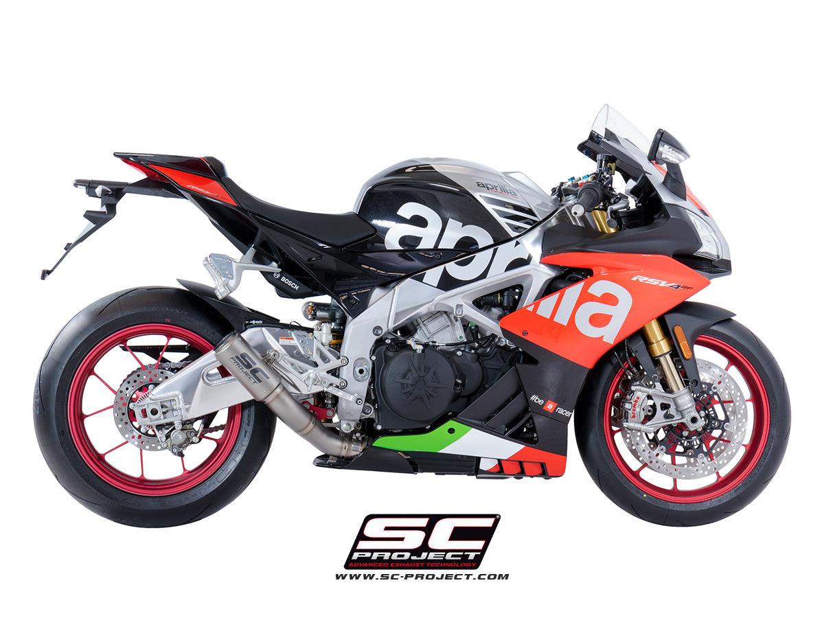 SC Project CR-T Low Position Slip-On Exhaust for Aprilia RSV4 RR - My Superbike Store