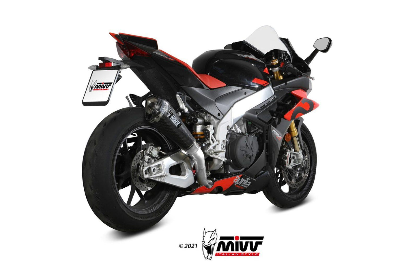 Mivv Delta Race Carbon Slip-On Exhaust for Aprilia RSV4 2021-22 - My Superbike Store