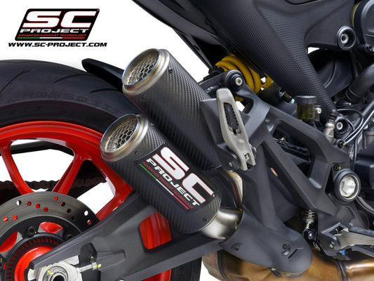 SC Project Twin CR-T Slip-On Exhaust for Ducati Monster 937 2021-22 - My Superbike Store