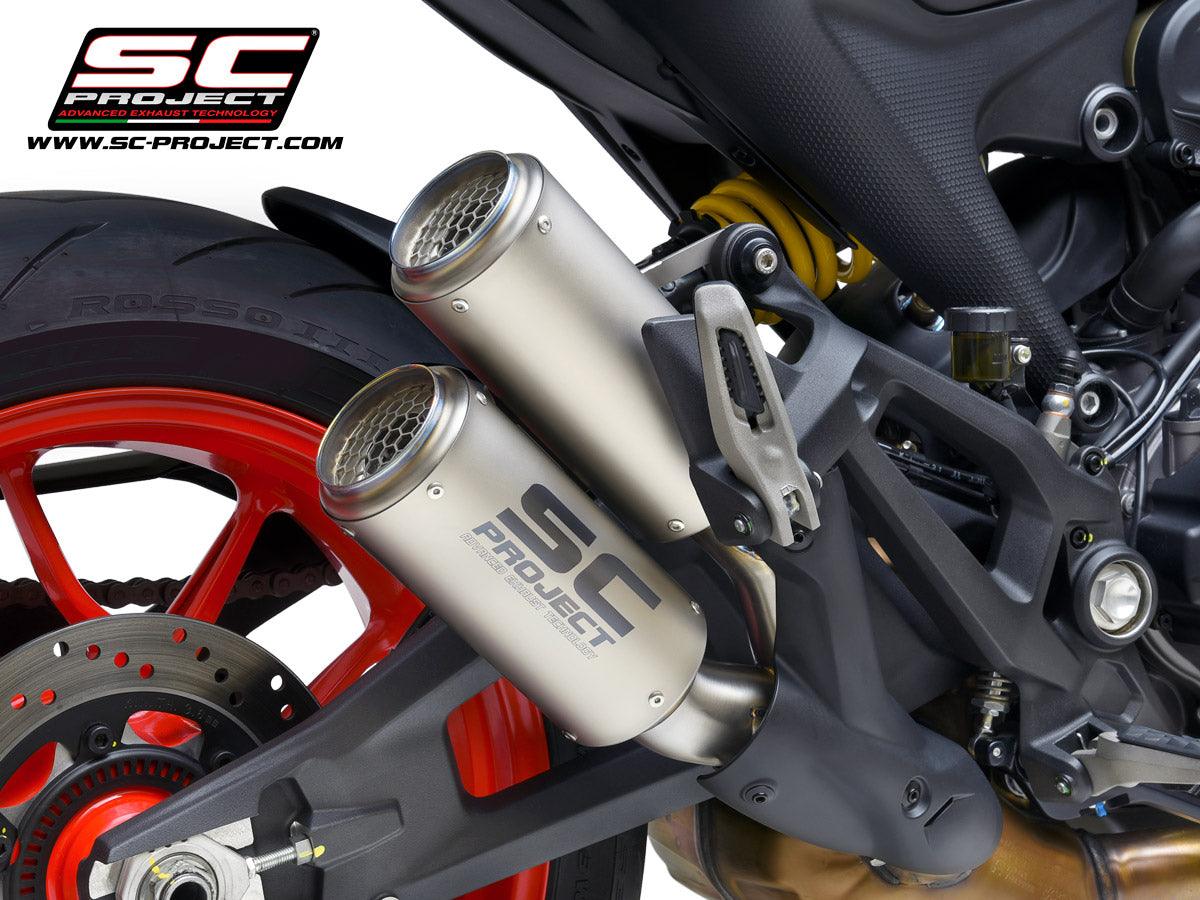 SC Project Twin CR-T Slip-On Exhaust for Ducati Monster 937 2021-22 - My Superbike Store