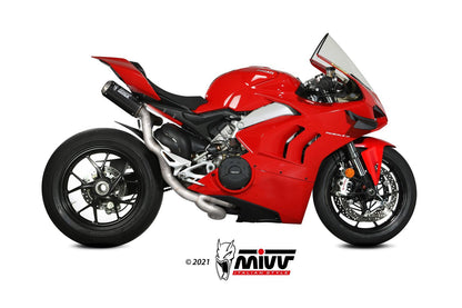 Mivv Carbon Fibre High Position Full Exhaust System For Ducati Panigale V4 S 2018-22 - My Superbike Store