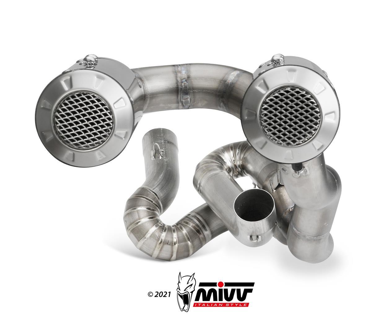 Mivv Carbon Fibre High Position Full Exhaust System For Ducati Panigale V4 S 2018-22 - My Superbike Store