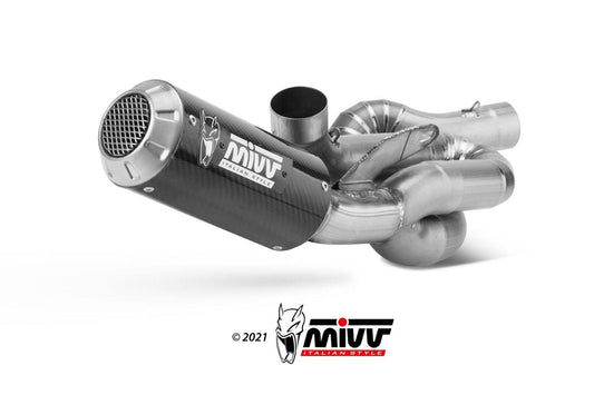 Mivv Carbon Fibre Low Position Full Exhaust System For Ducati Panigale V4 S 2018-22 - My Superbike Store