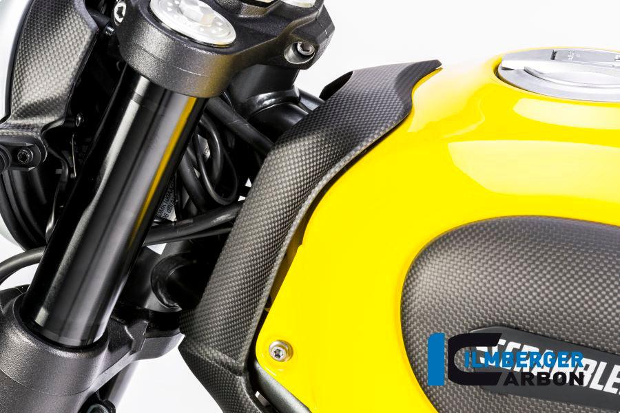 Ilmberger Carbon Fibre Upper Tank Cover For Ducati Scrambler Icon 2016-22 - My Superbike Store