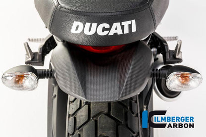 Ilmberger Carbon Fibre Rear Turn Signals Holder For Ducati Scrambler Icon 2016-22 - My Superbike Store