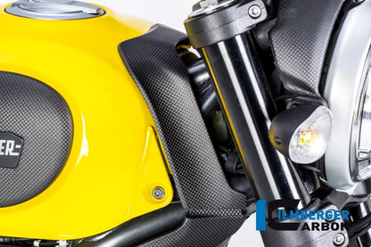 Ilmberger Carbon Fibre Upper Tank Cover For Ducati Scrambler Icon 2016-22 - My Superbike Store