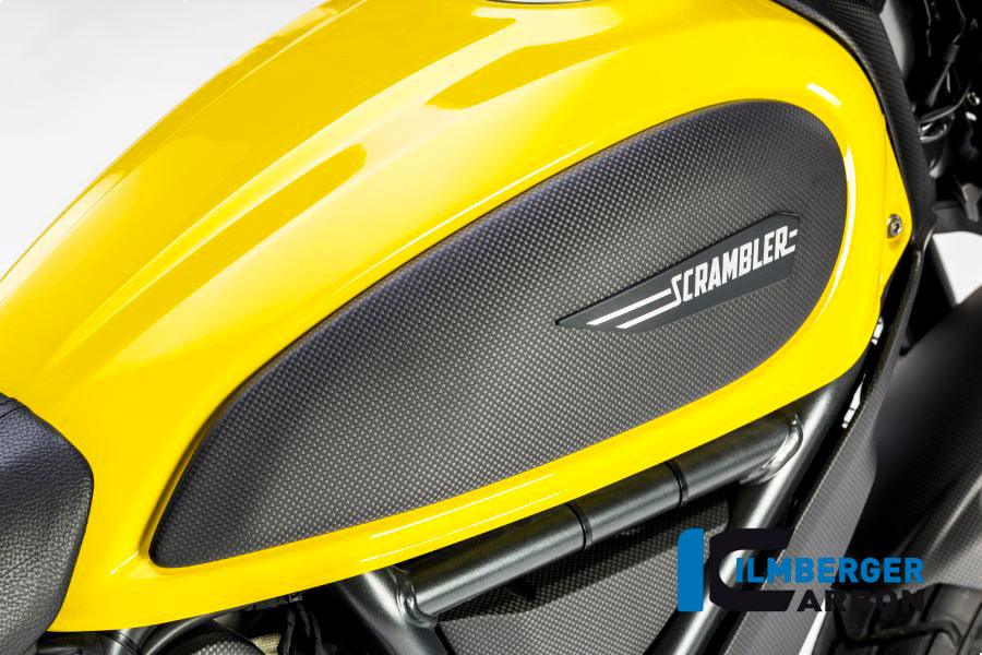 Ilmberger Carbon Fibre Right Tank Cover For Ducati Scrambler Icon 2016-22 - My Superbike Store