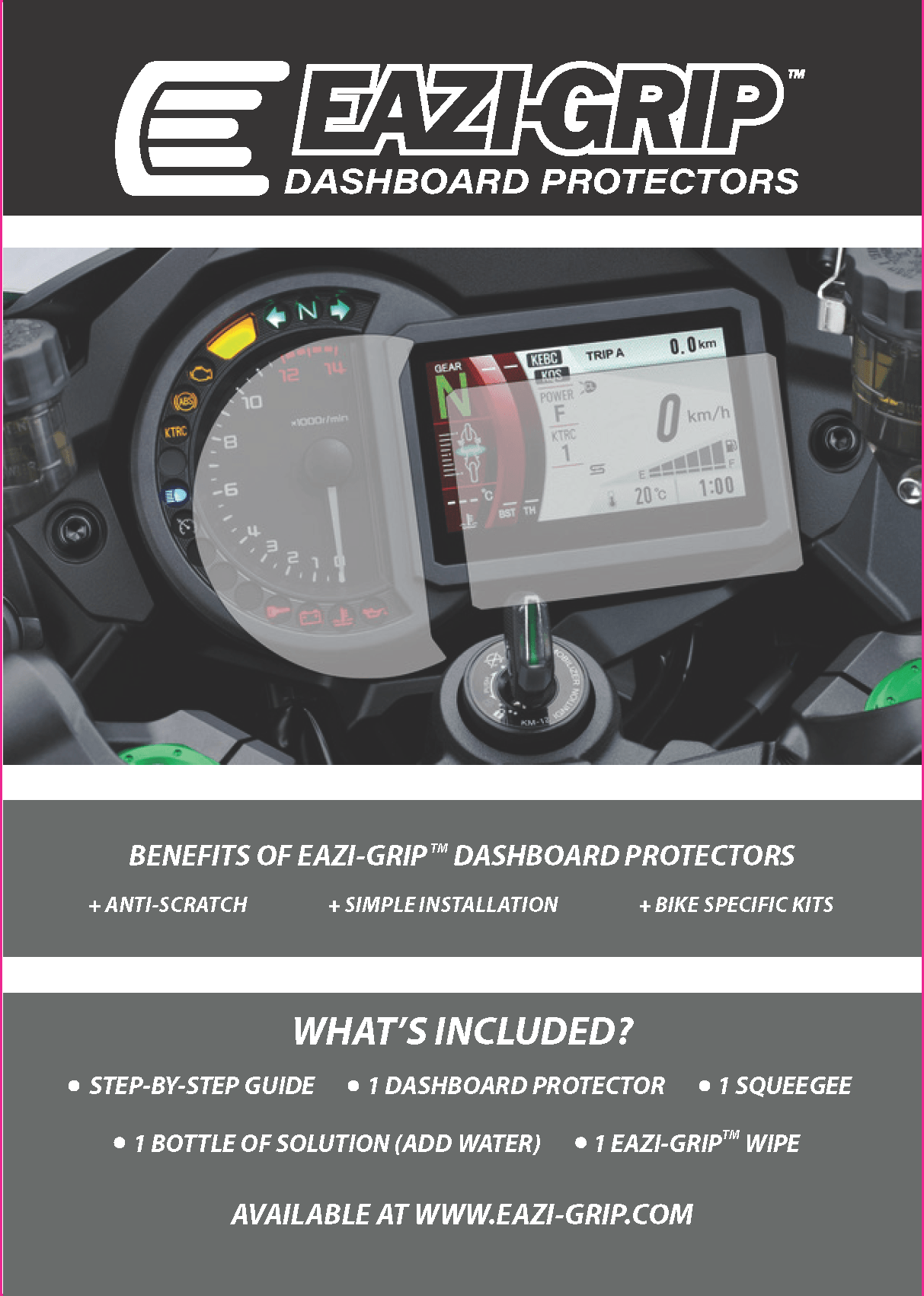 Eazi-Grip Dashboard Screen Protector For Kawasaki ZX-10R 2021-22 - My Superbike Store