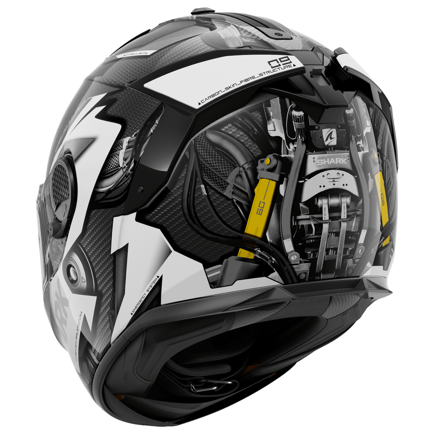 Shark Spartan GT Carbon Urikan Helmet - Black/White - My Superbike Store