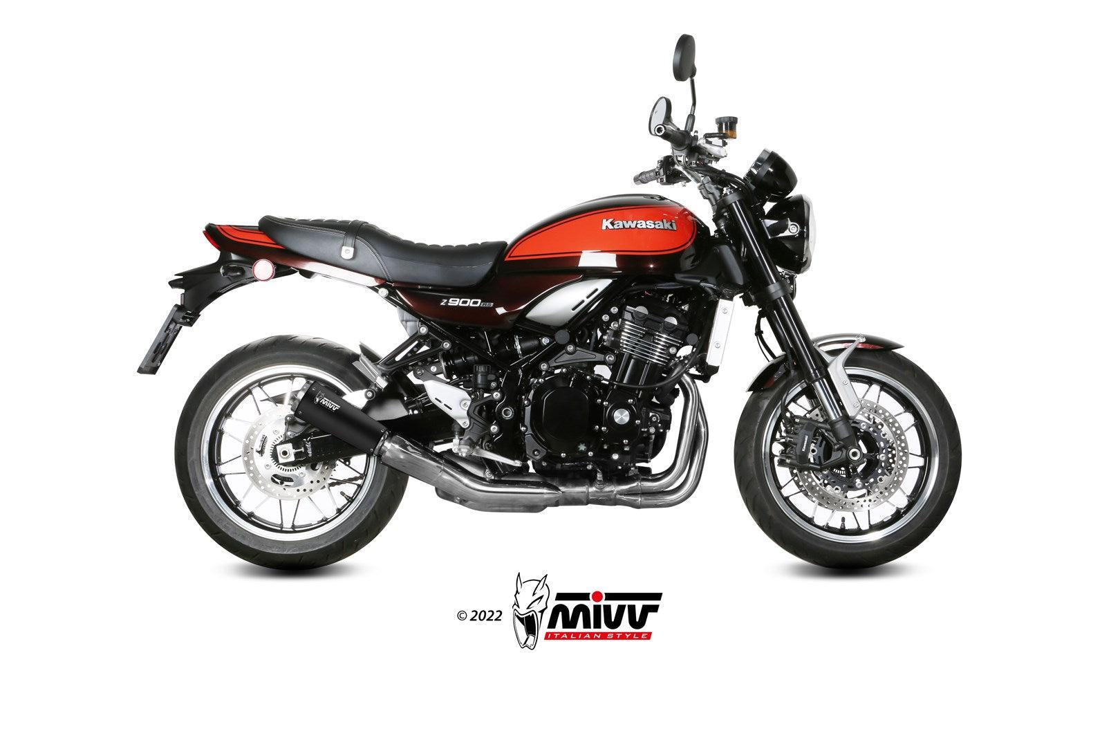 Mivv Ghibli S Slip-On Exhaust for Kawasaki Z900RS 2018-22 - My Superbike Store