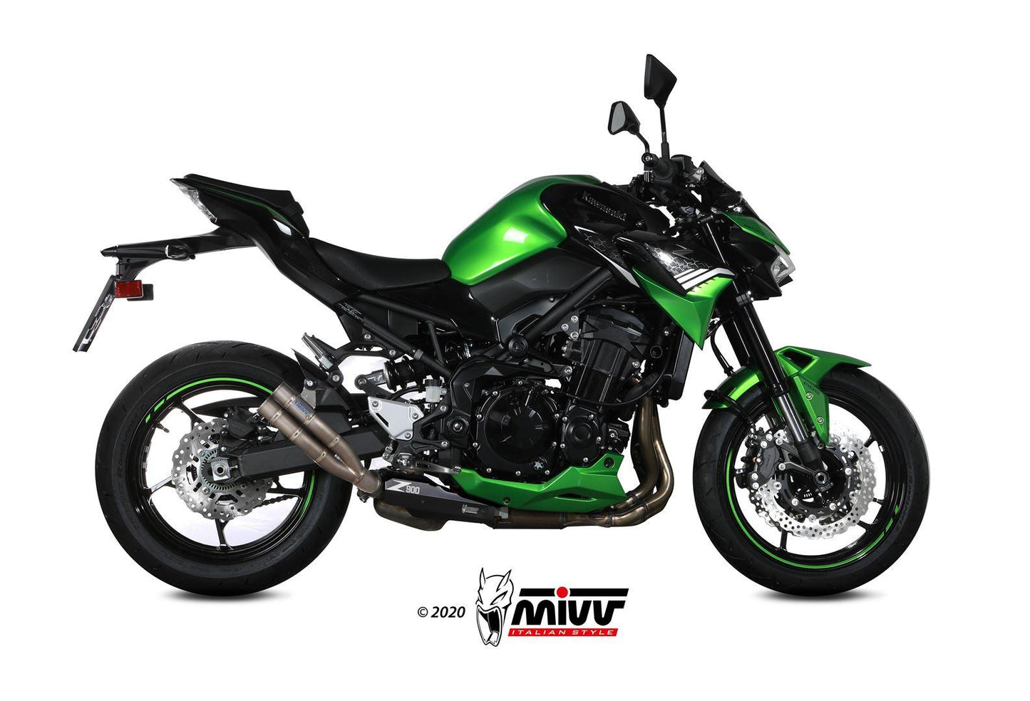 Mivv Double Gun Slip-On Exhaust for Kawasaki Z900 2020-22 - My Superbike Store