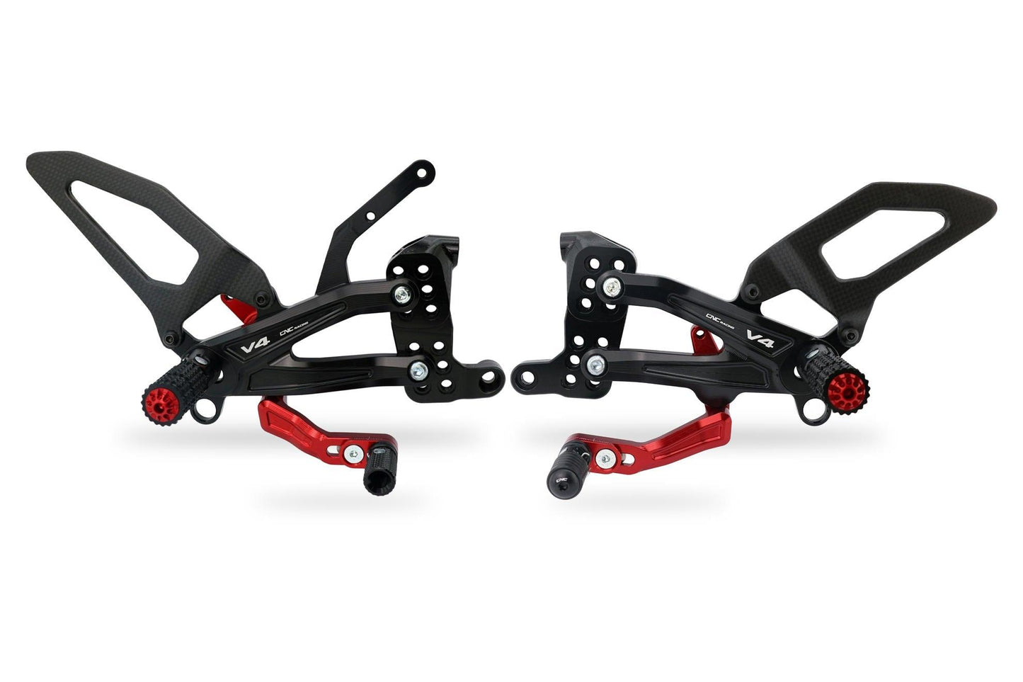 CNC Racing Carbon Fibre Adjustable Rearsets For Ducati Streetfighter V4 - My Superbike Store