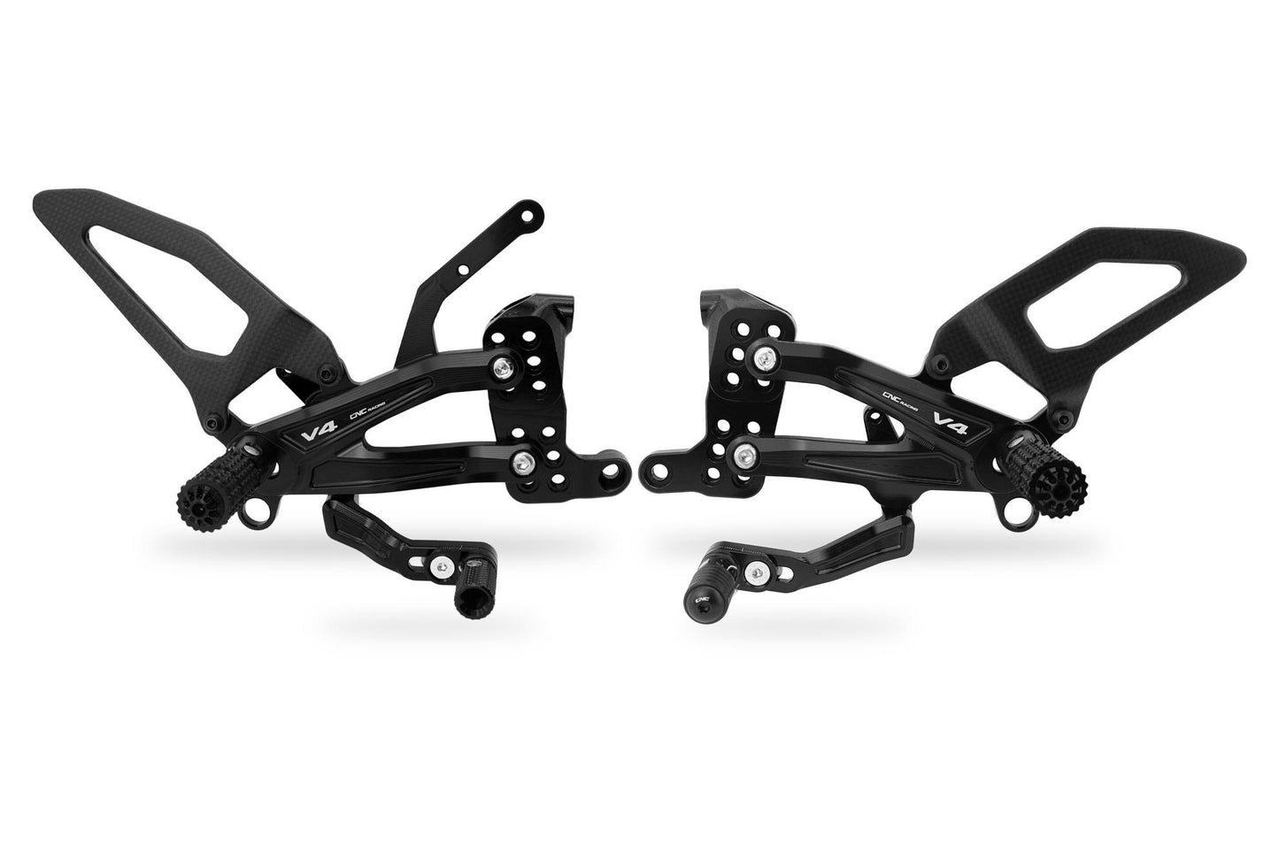 CNC Racing Carbon Fibre Adjustable Rearsets For Ducati Streetfighter V4 - My Superbike Store