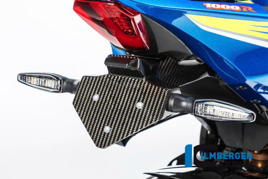 Ilmberger Carbon Fibre Number Plate Holder For Suzuki GSXR 1000 2017-22 - My Superbike Store