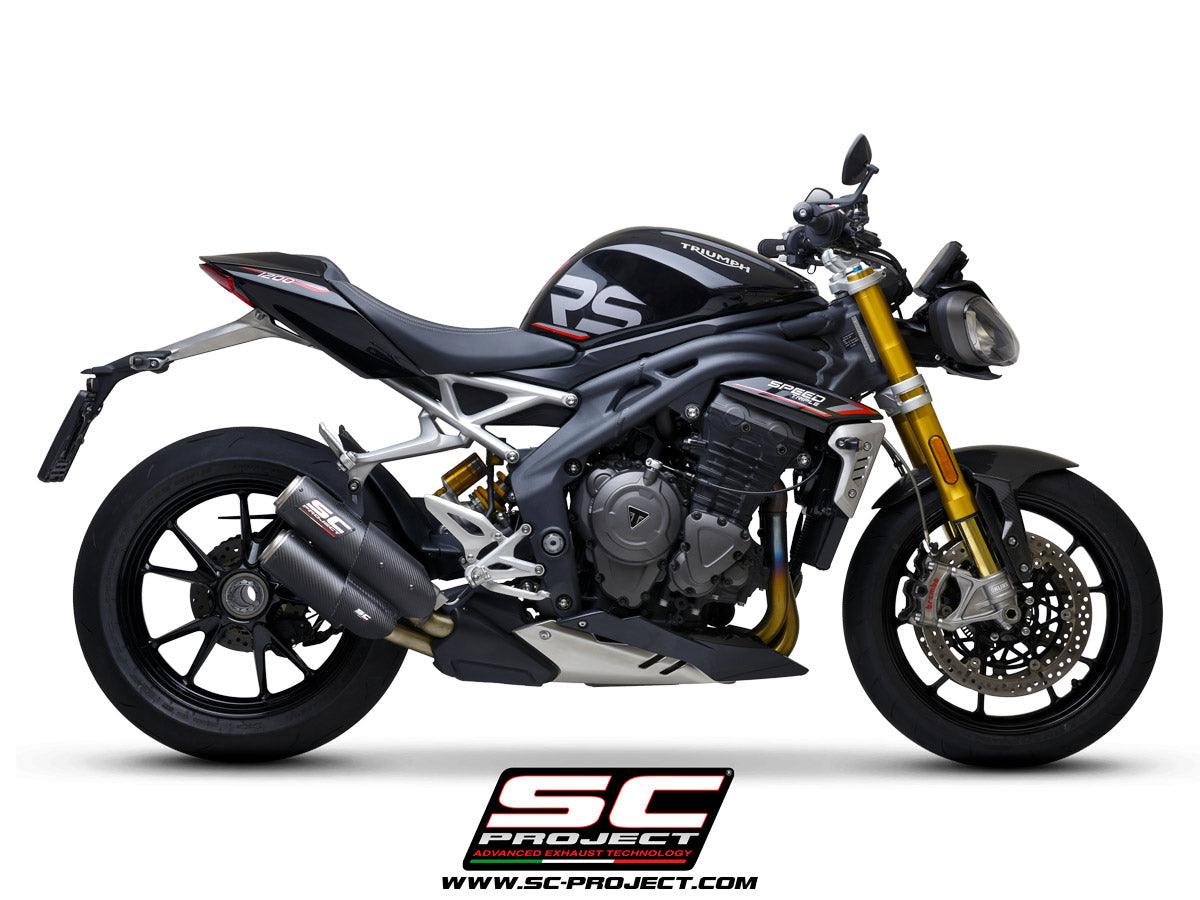 SC Project Twin CR-T Slip-On Exhaust for Triumph Speed Triple 1200 RS 2021-23 - My Superbike Store