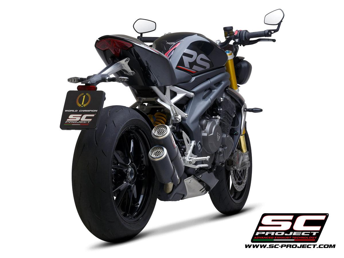 SC Project Twin CR-T Slip-On Exhaust for Triumph Speed Triple 1200 RS 2021-23 - My Superbike Store