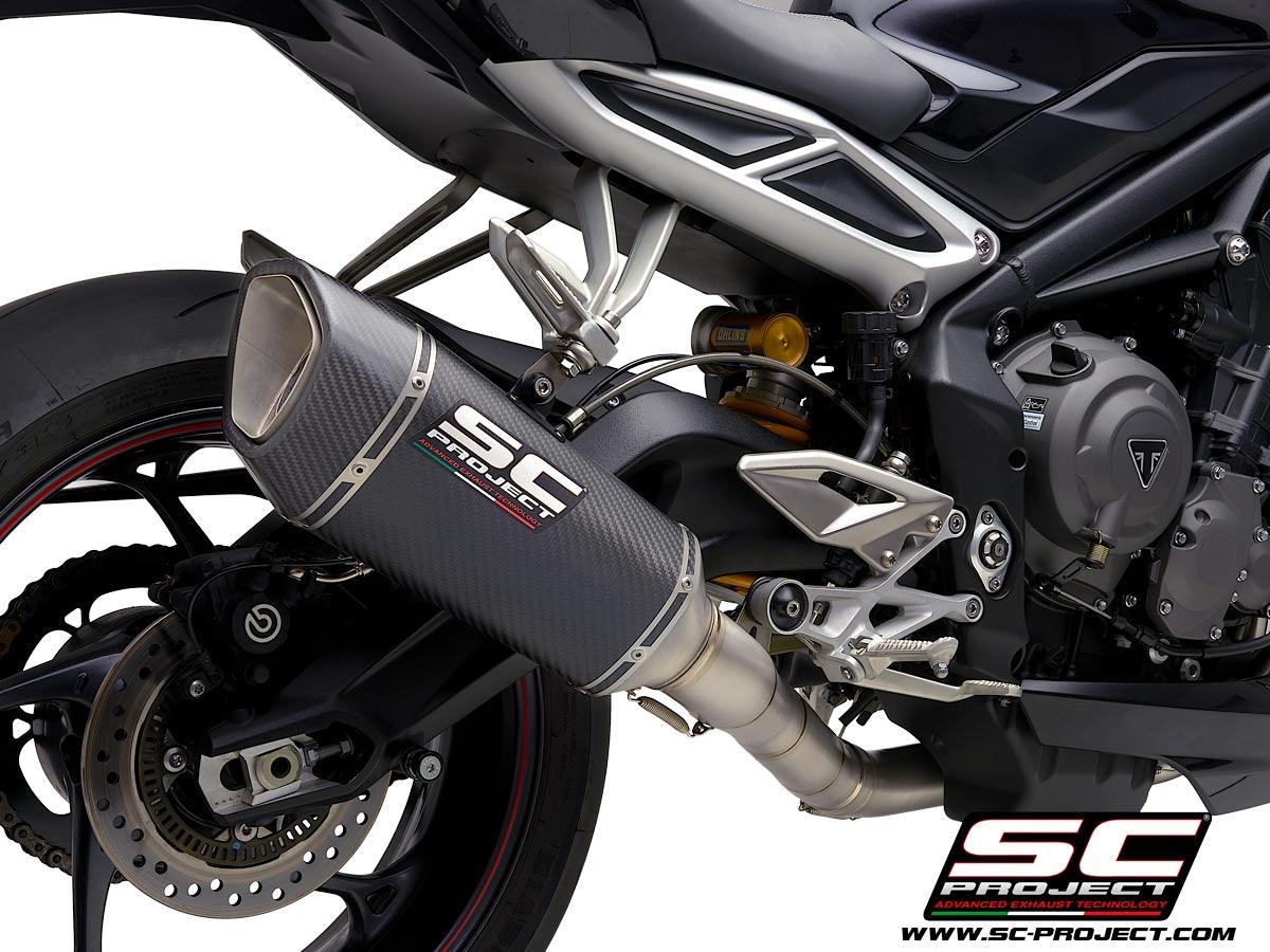 SC Project SC1-R Full Exhaust System 3-1 For Triumph Street Triple RS 2020-22 (high position) - My Superbike Store