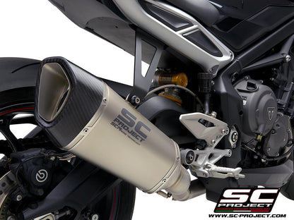 SC Project SC1-R Full Exhaust System 3-1 For Triumph Street Triple RS 2020-22 (high position) - My Superbike Store