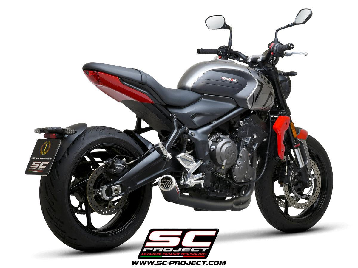 SC Project CR-T Full Exhaust Matt Black for Triumph Trident 660 2021-23 - My Superbike Store