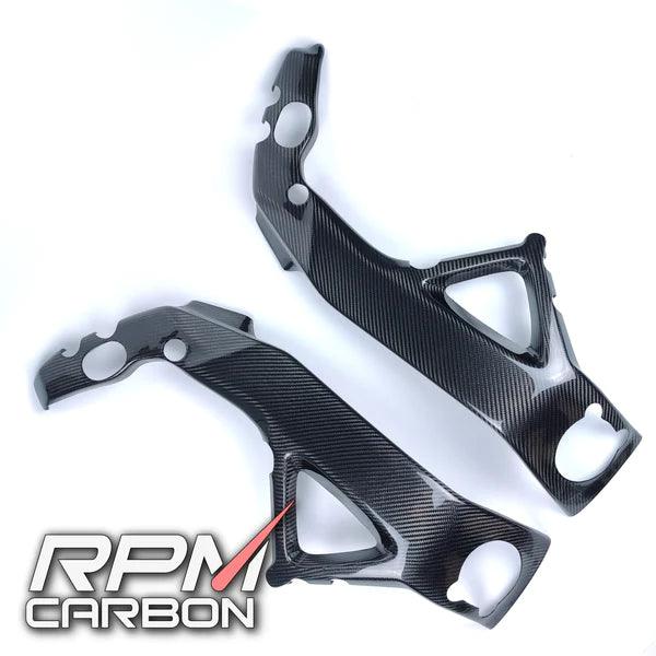 RPM Carbon Fiber Frame Covers Protectors For Aprilia Tuono V4 1100 RR 2009-20 - My Superbike Store