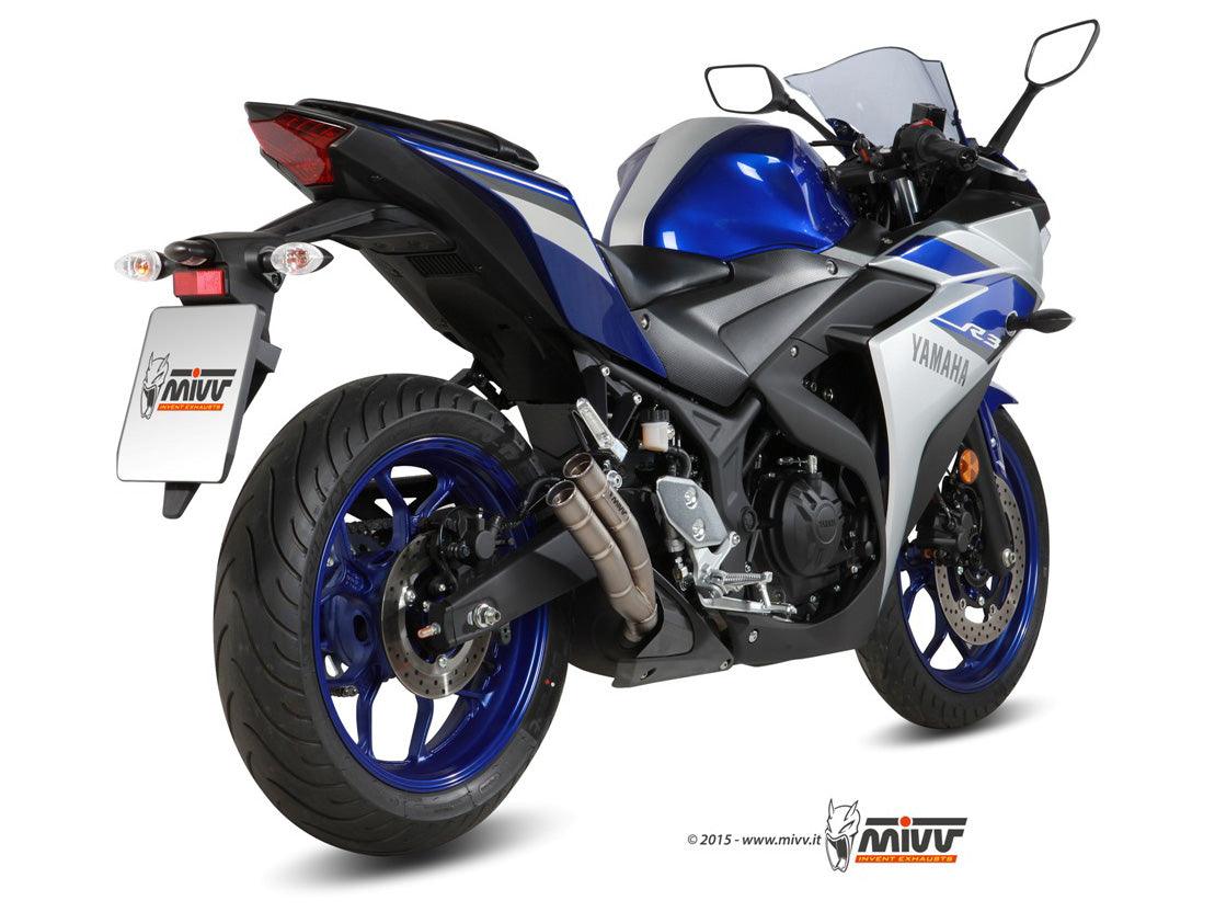 Mivv Double Gun Slip-On Exhaust for Yamaha R3 2015-22 - My Superbike Store