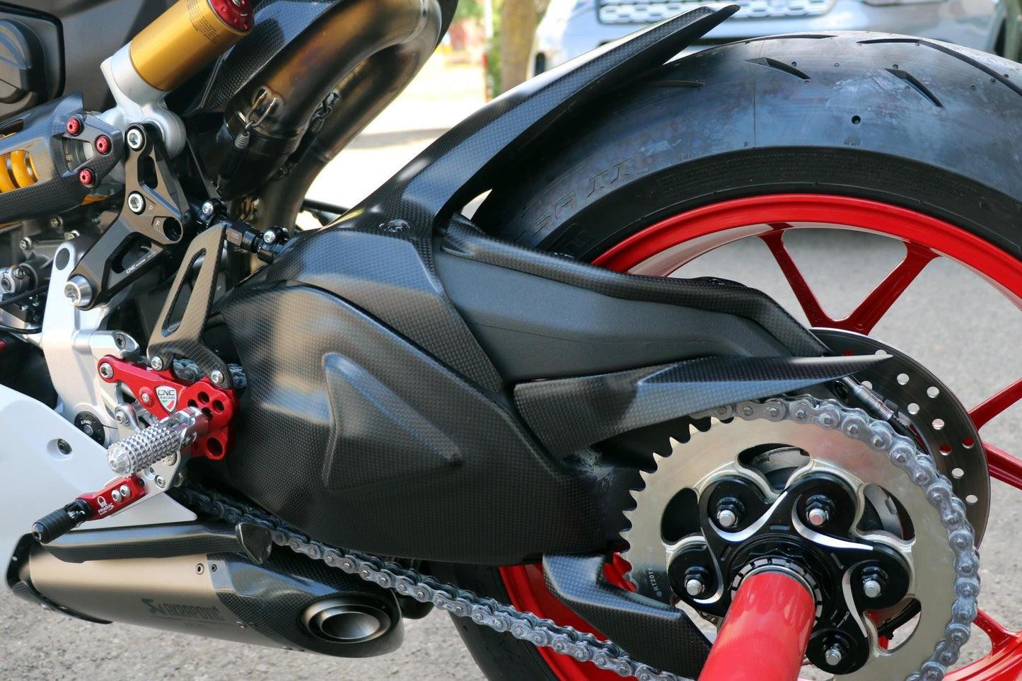 CNC Racing Carbon Fibre Upper Chain Protection For Ducati Panigale V2 - My Superbike Store