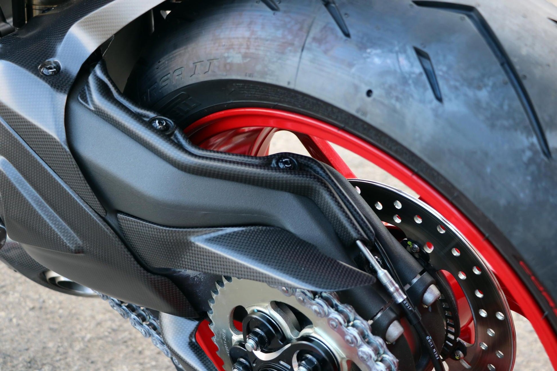 CNC Racing Carbon Fibre Upper Chain Protection For Ducati Panigale V2 - My Superbike Store