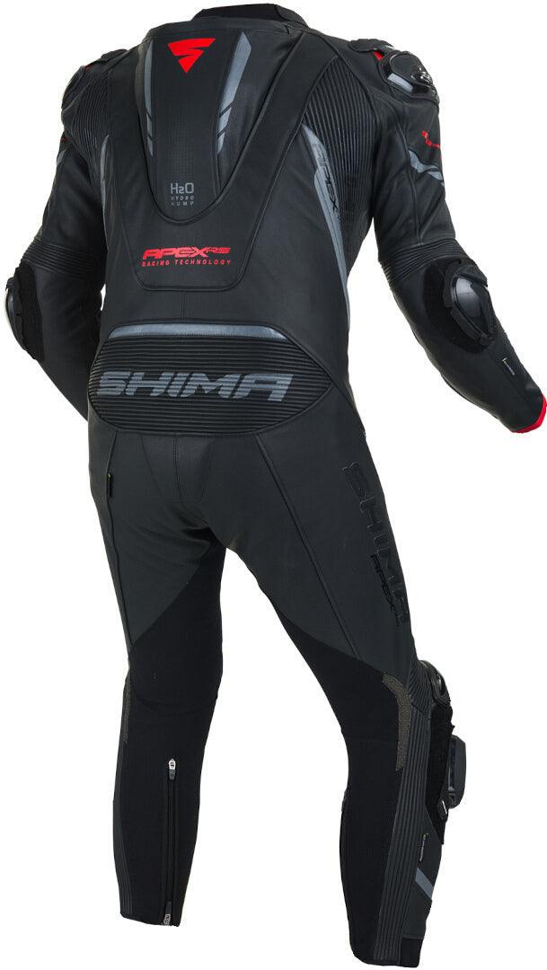 SHIMA Apex RS One Piece Leather Suit - Black/Red - My Superbike Store