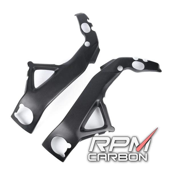 RPM Carbon Fiber Frame Covers Protectors For Aprilia Tuono V4 1100 RR 2009-20 - My Superbike Store