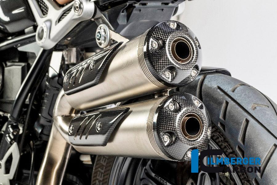 Ilmberger Carbon Fibre Silencer Endcaps for BMW R NineT Scrambler 2016-22 - My Superbike Store