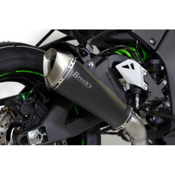 Brocks Predator Slip-On (3/4 System) w/ Electro-Black Stainless Muffler for Kawasaki ZX-10R - My Superbike Store