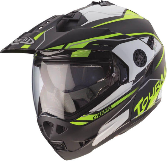 [SALE] Caberg Tourmax Marathon Matt Black/White/Yellow Fluo Helmet - M - My Superbike Store