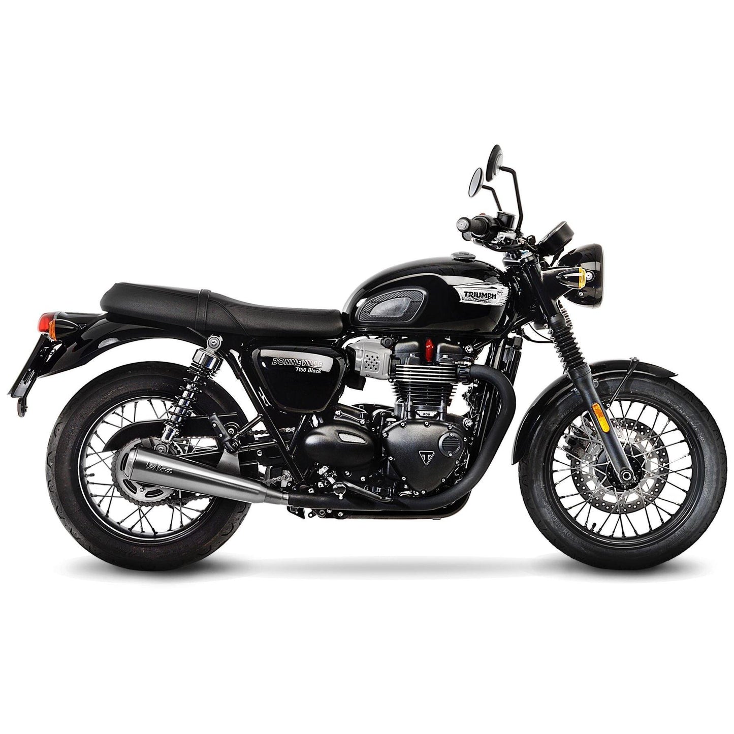 LeoVince Classic Racer Slip-On Exhaust for Triumph Bonneville T100 - My Superbike Store