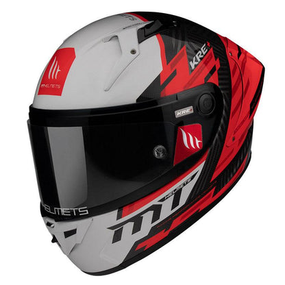 MT Helmets Kre Plus Carbon Brush A5 Helmet - Red - My Superbike Store