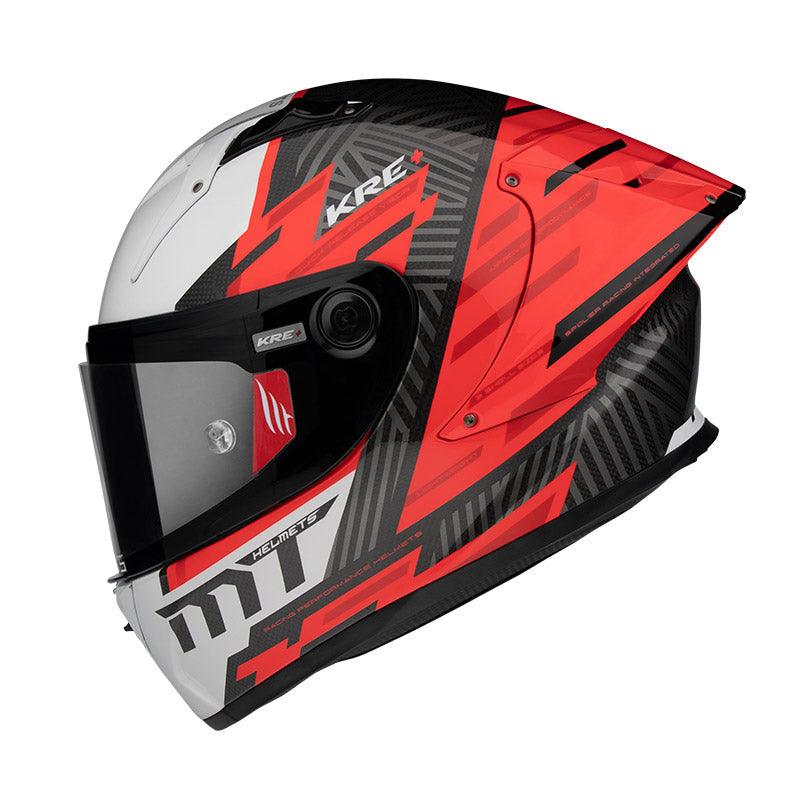 MT Helmets Kre Plus Carbon Brush A5 Helmet - Red - My Superbike Store