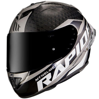 MT Helmets Rapide Pro Carbon C2 Helmet - Black Grey - My Superbike Store