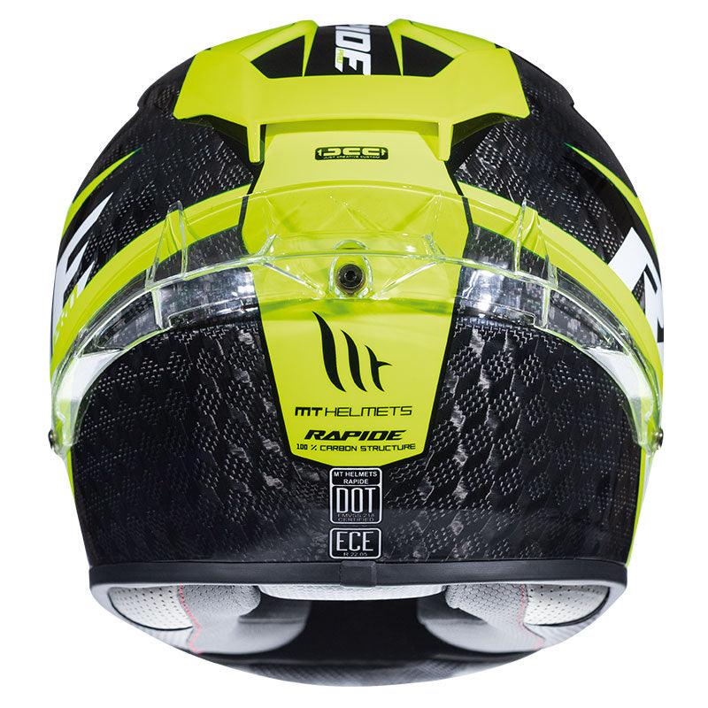 MT Helmets Rapide Pro Carbon C3 Helmet - Black Yellow - My Superbike Store