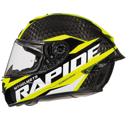 MT Helmets Rapide Pro Carbon Kid C3 Helmet - Yellow - My Superbike Store